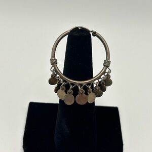 Vintage Sterling Silver Coin Chandelier Earring